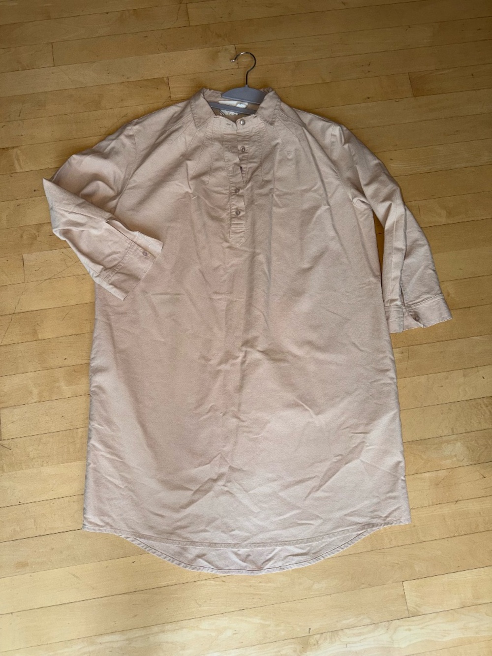 POMANDER Place by TUCKERNUT tan shift shirt dress, S, GL1365 - Picture 2 of 4